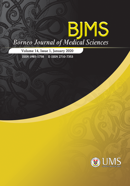 					View Vol. 14 No. 1 (2020): BORNEO JOURNAL OF MEDICAL SCIENCES VOLUME 14, ISSUE 1, JANUARY 2020
				