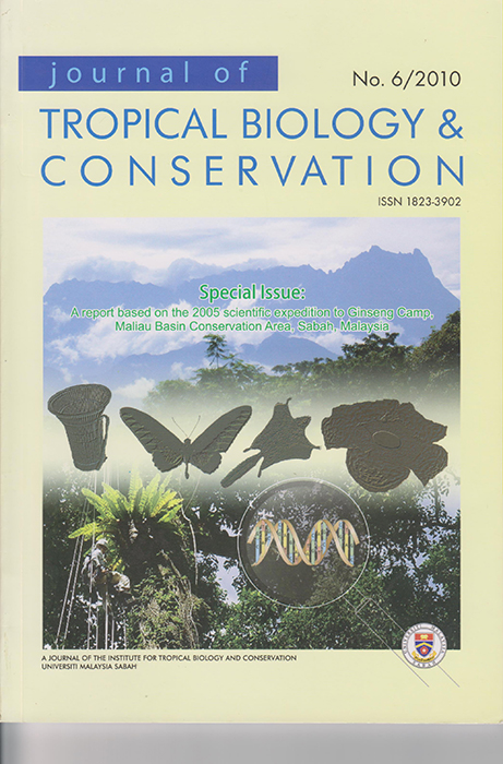 					View Vol. 6 (2010): Journal of Tropical Biology and Conservation No. 6/2010
				