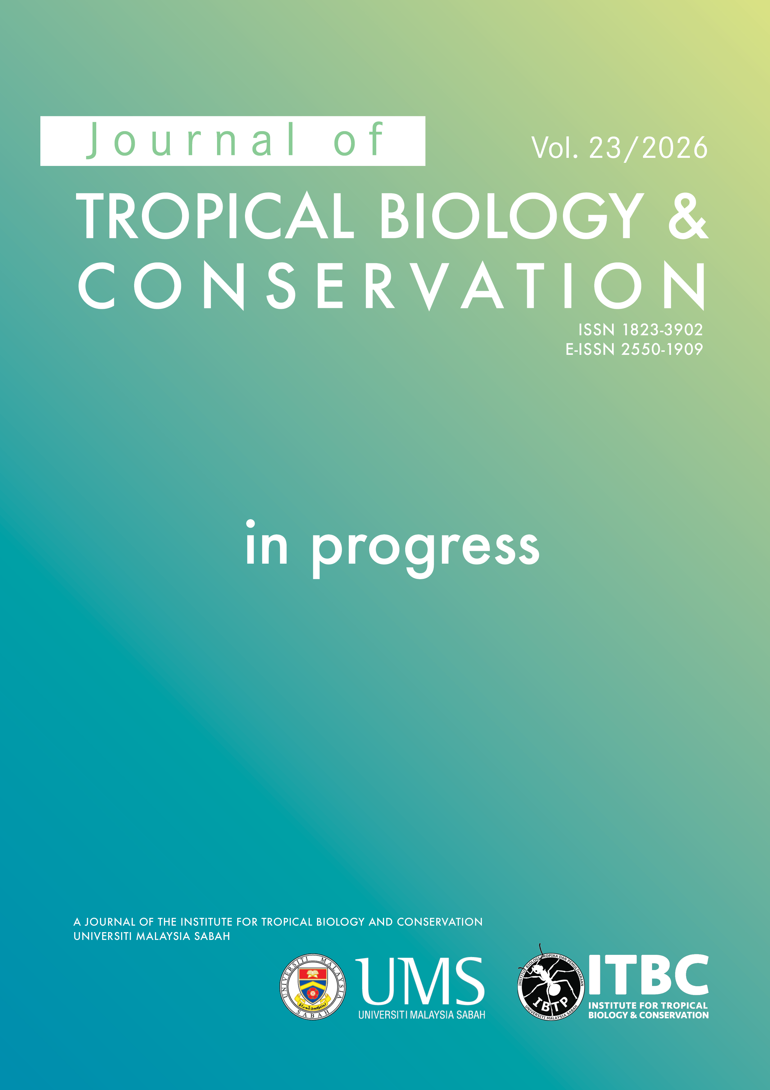 					View Vol. 23 (2026): Journal of Tropical Biology and Conservation
				